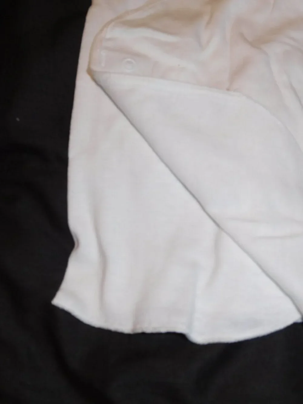 NWOT Spencer's size medium snap front v-neck top white + cotton diaper undies co